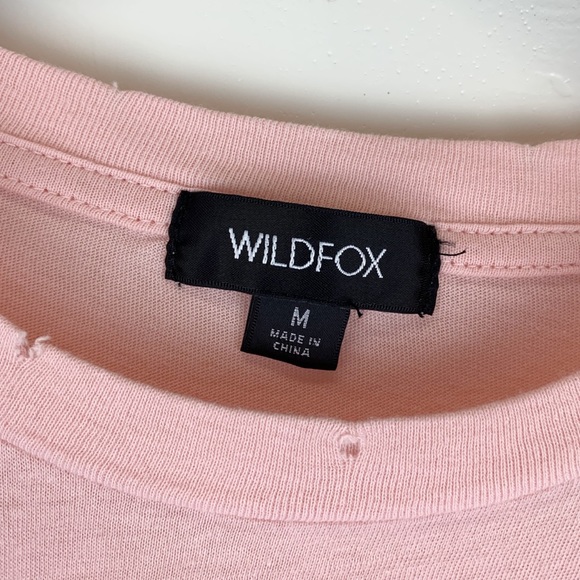 Wildfox NWT Pink Stay Wild KeKe Short Sleeve T-Shirt M - Picture 3 of 7
